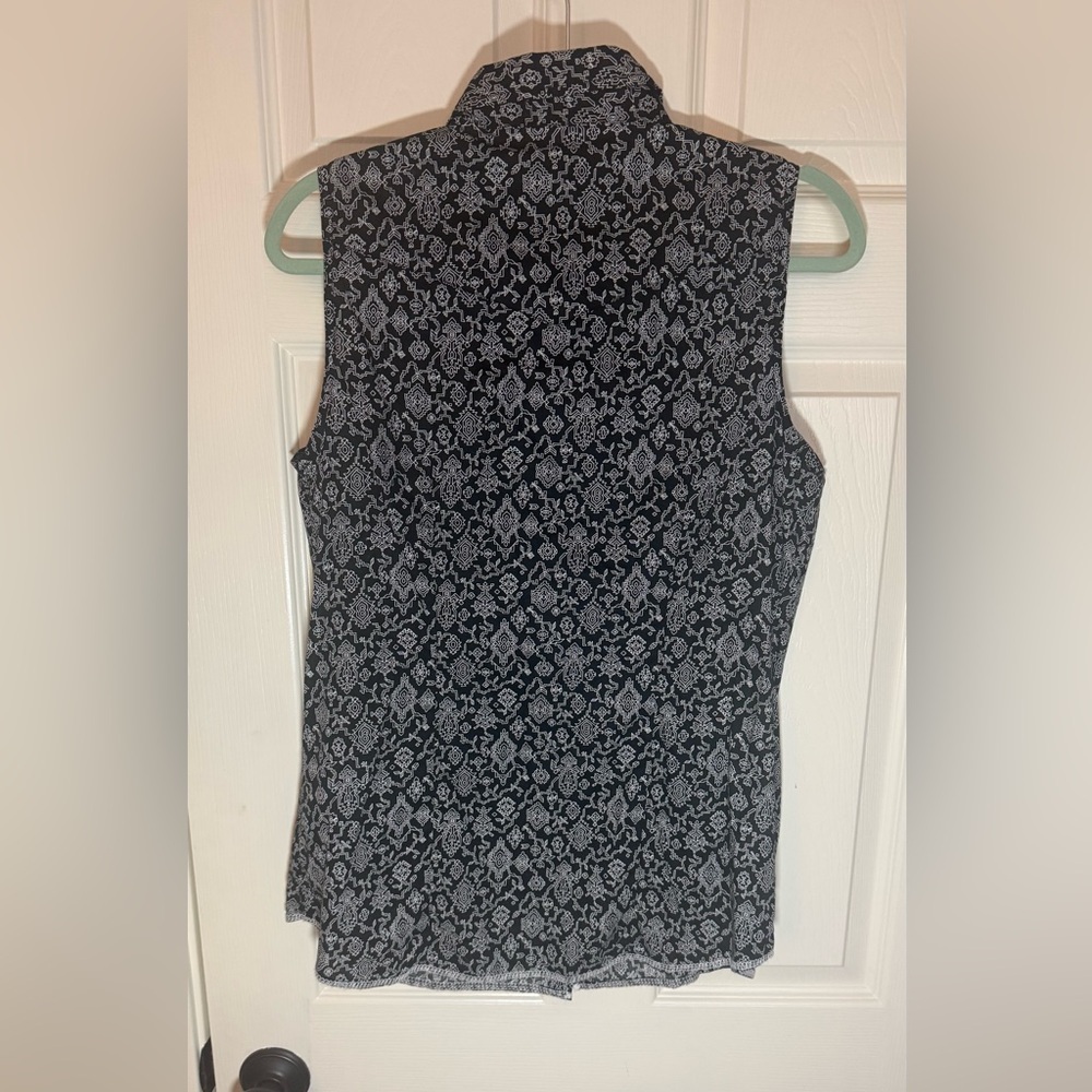 Roper Black and White Sleeveless Printed Tank - Picture 4 of 5